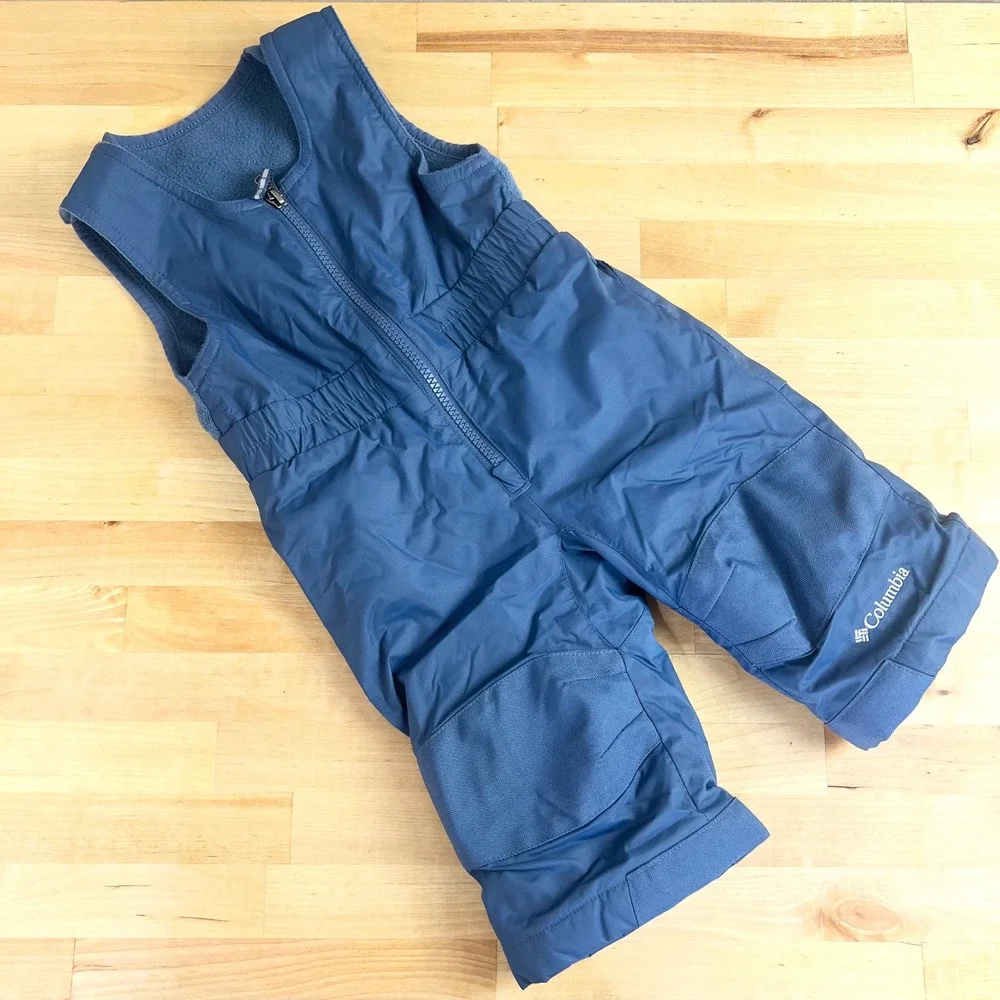 Columbia Snow Bib Bugaboo Baby Size 6-12 Months Blue Insulated Lined Winter